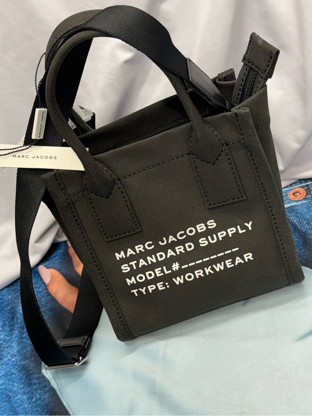 (new+tag) The Marc Jacobs canvas supply crossbody bag black - Picture 12 of 17